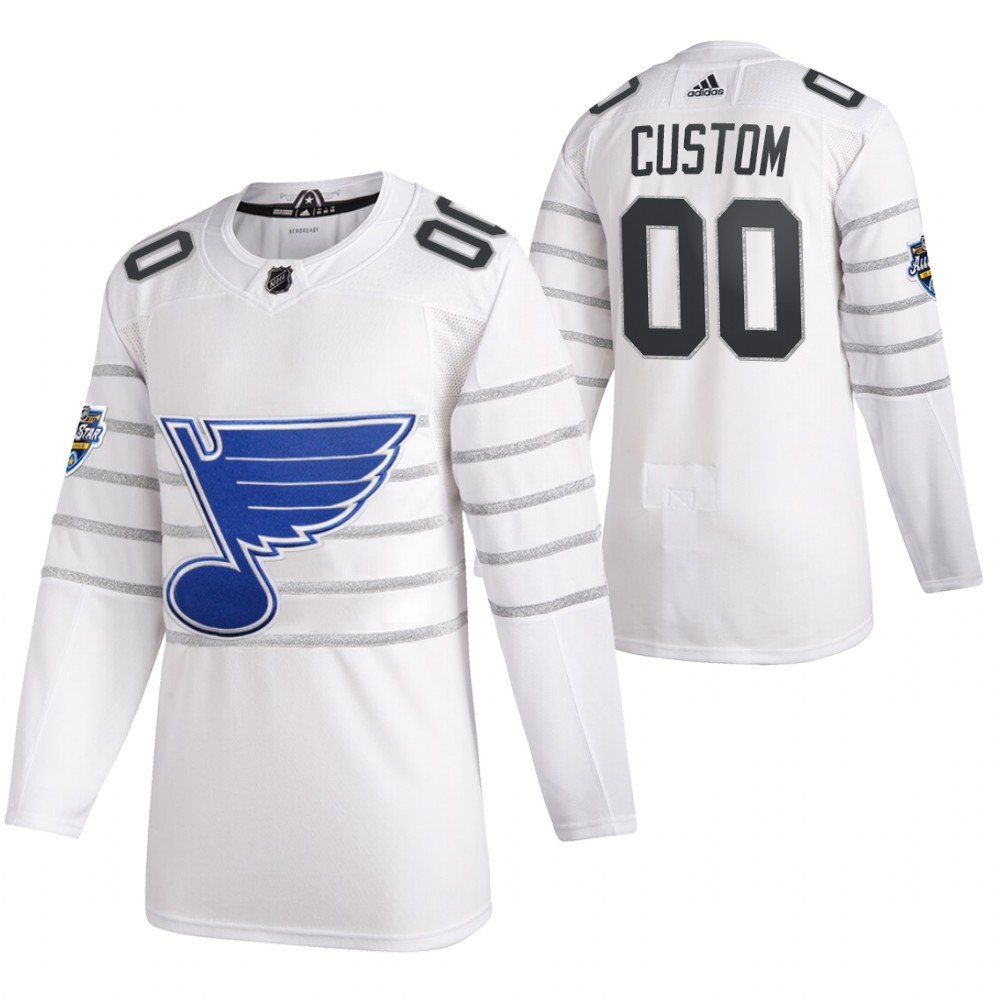 Men's St. Louis Blues 2020 White All Star Custom NHL Stitched Jersey